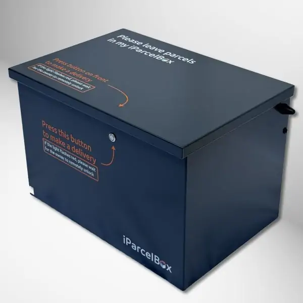 iParcelBox large parcel delivery box is the award-winning smart parcel drop box that you monitor and control with your smartphone